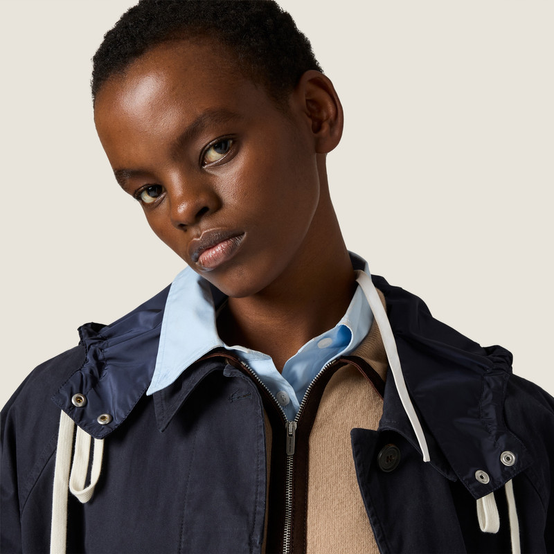 Single-breasted washed gabardine coat 5