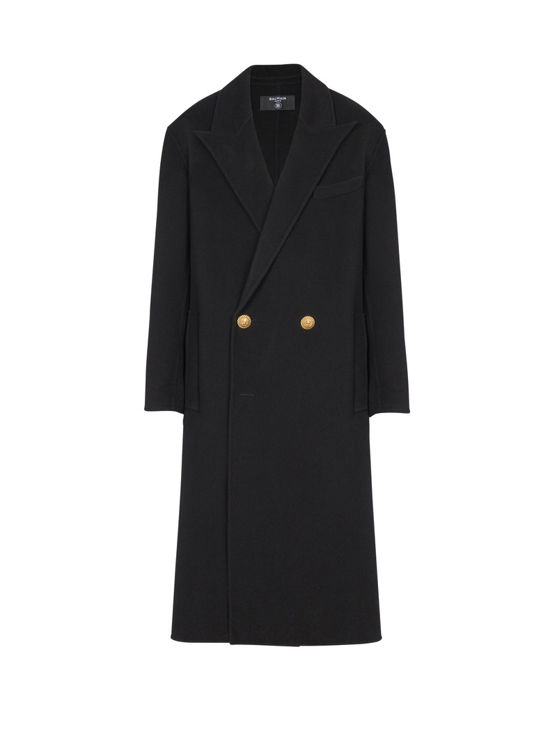 Long coat in double-faced wool 1