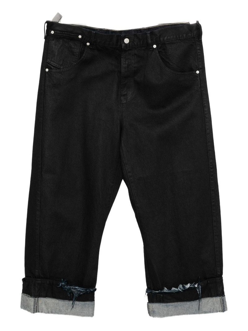 rolled-hem wide-leg trousers 1