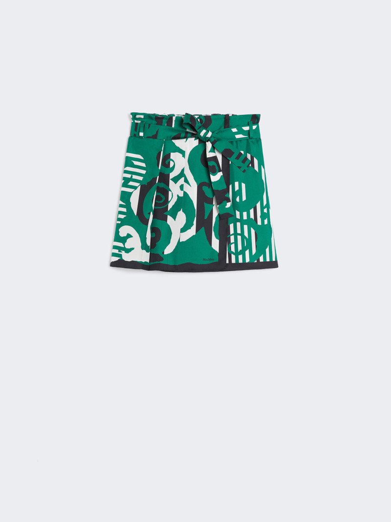 NAVIGLI Printed silk mini skirt 1