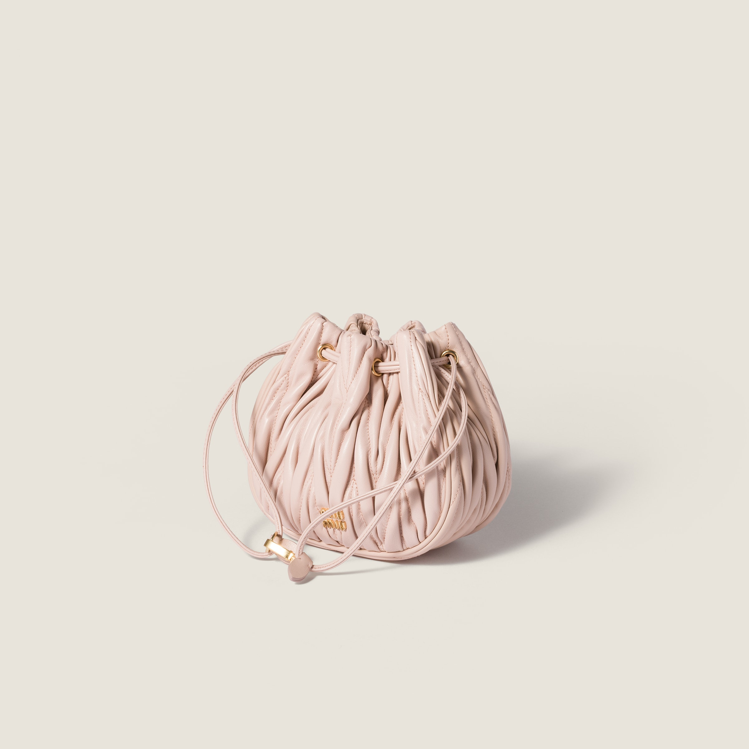Matelassé nappa leather pouch - 2
