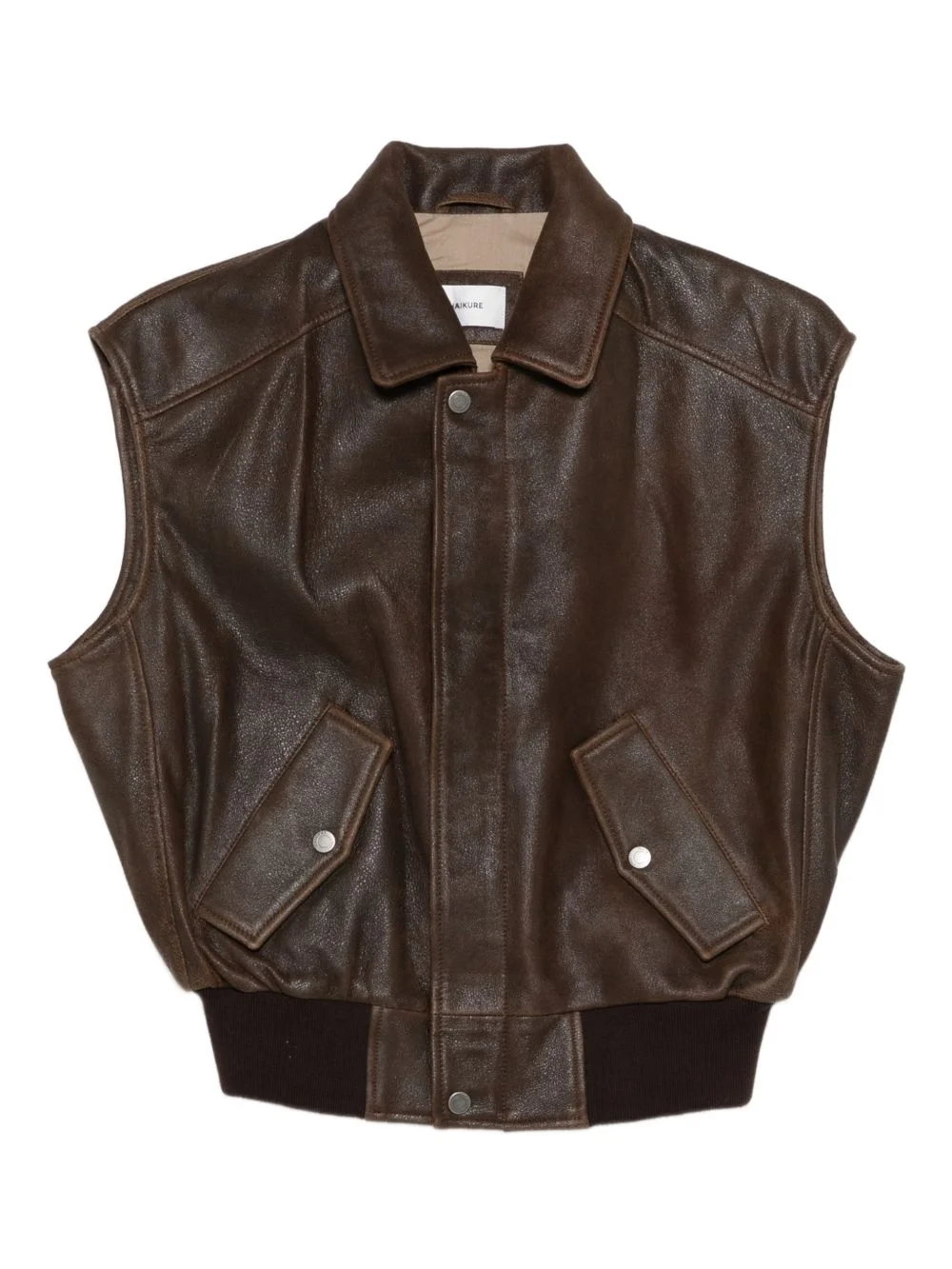 leather gilet - 1
