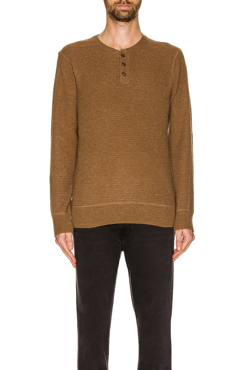 Schott Button Henley Sweater outlook