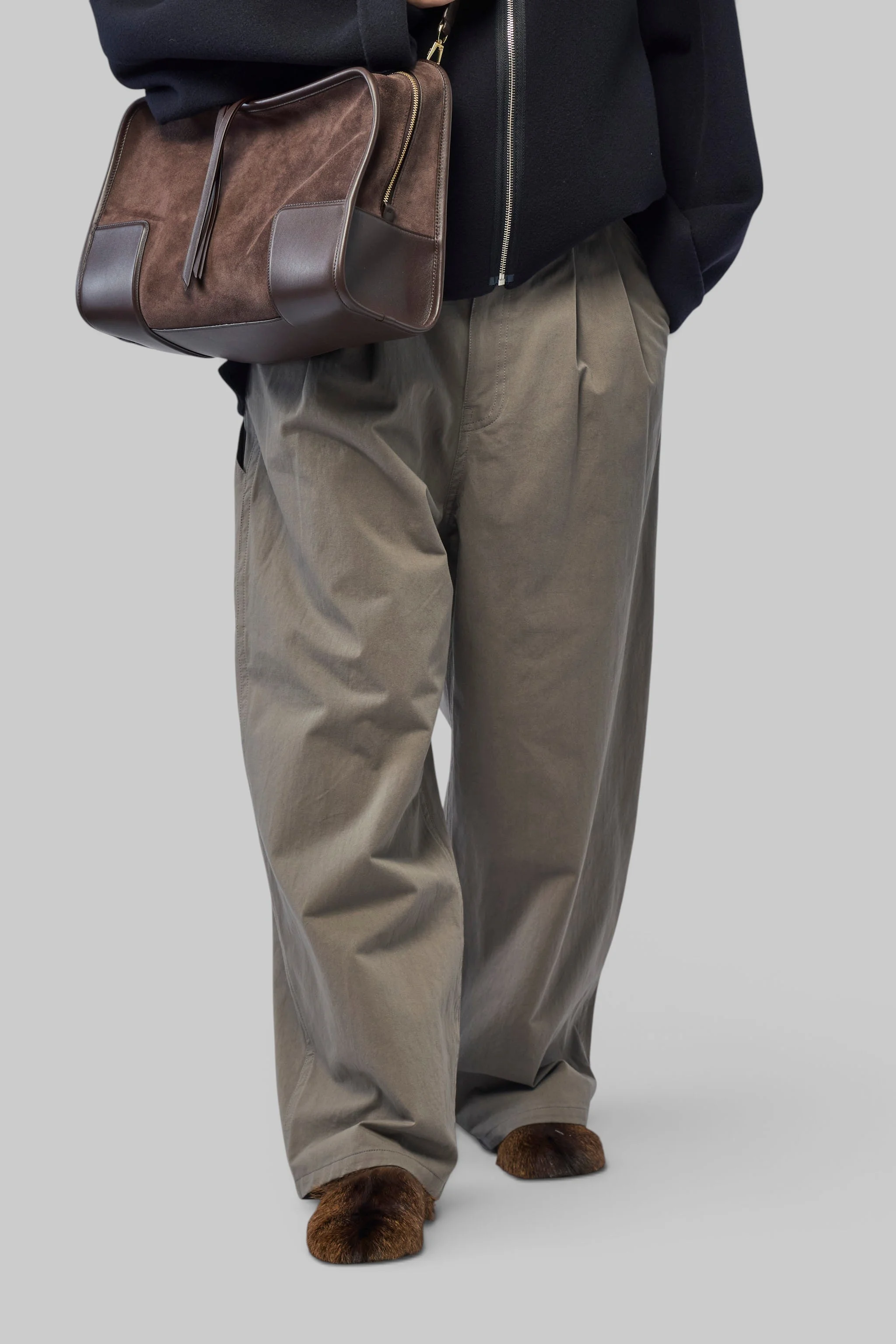 Darted Loose Fit Pants - 1