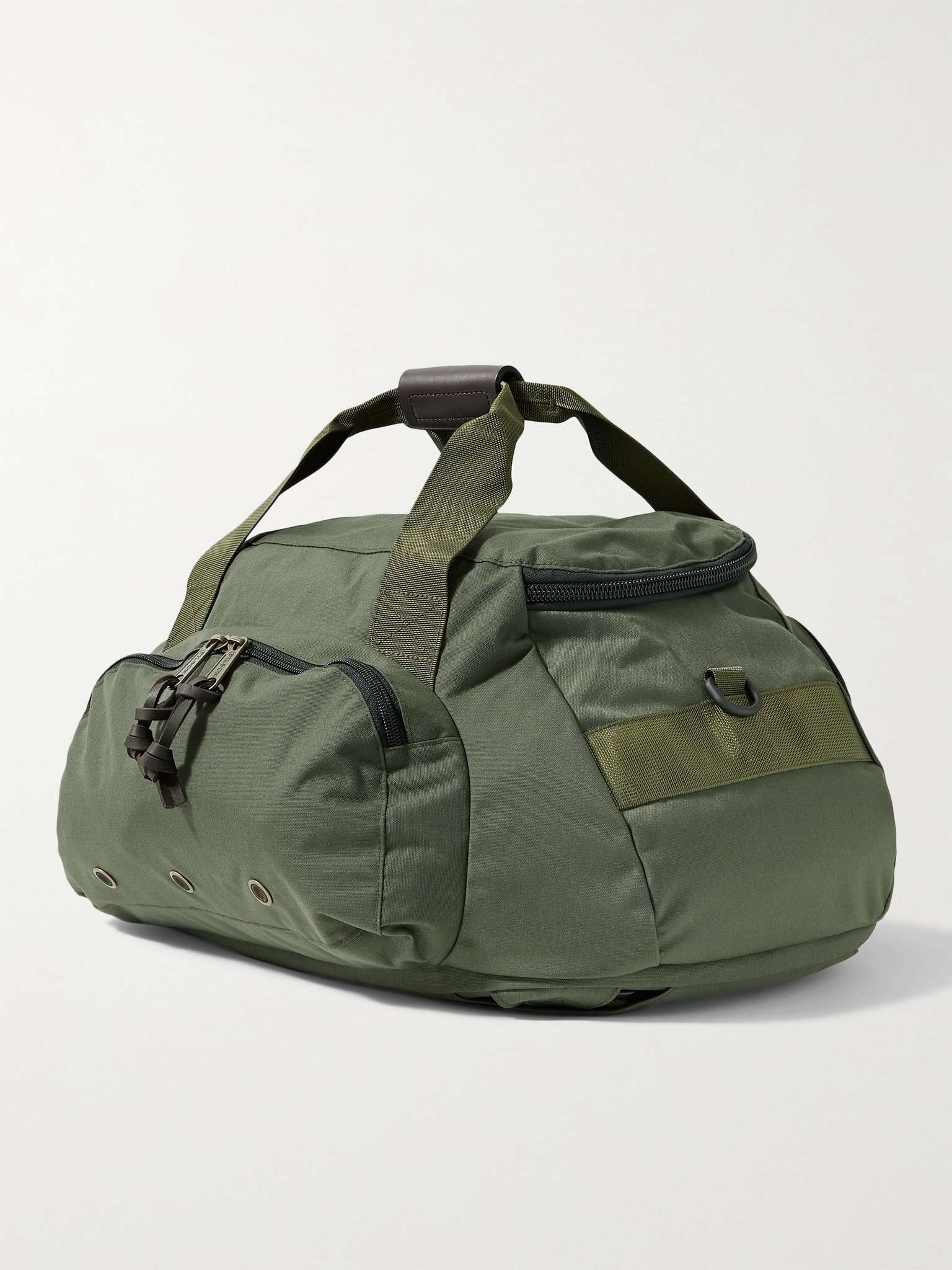 Leather-Trimmed Nylon Duffle Bag - 4