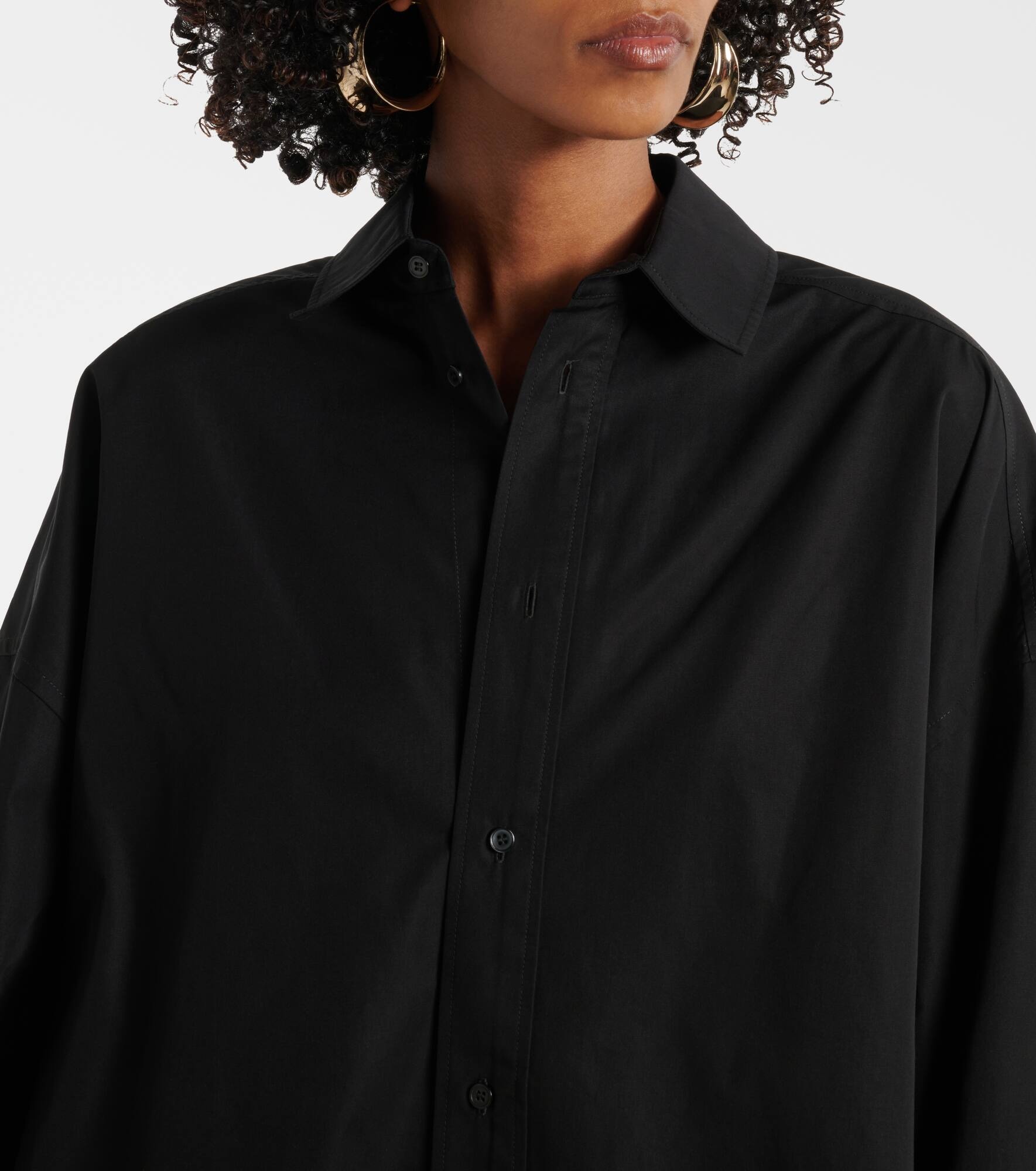 Oversized cotton shirtdress - 4