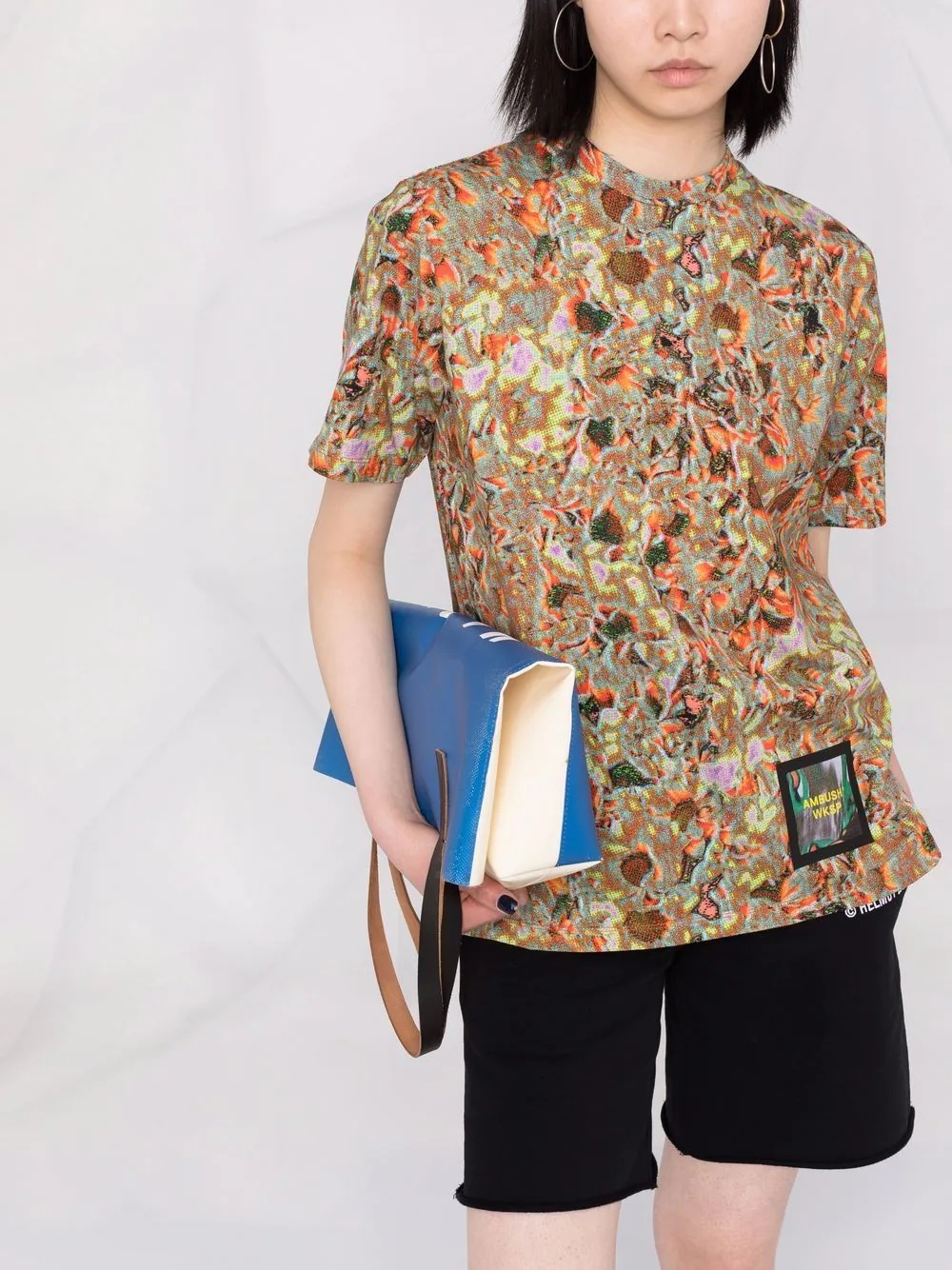 abstract-print T-shirt - 5