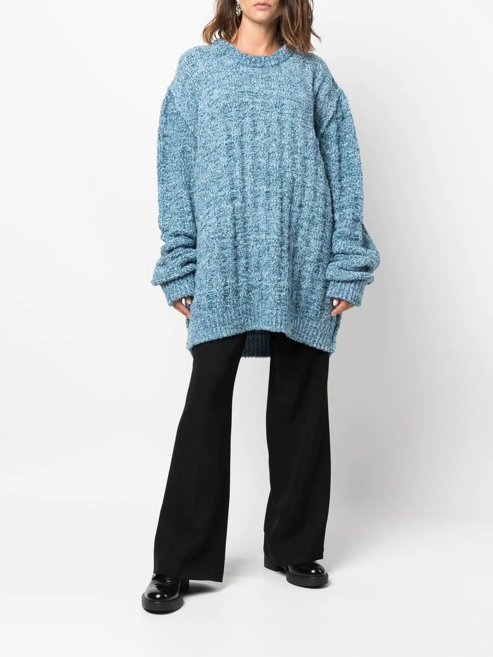 ribbed-knit crew-neck jumper - 3