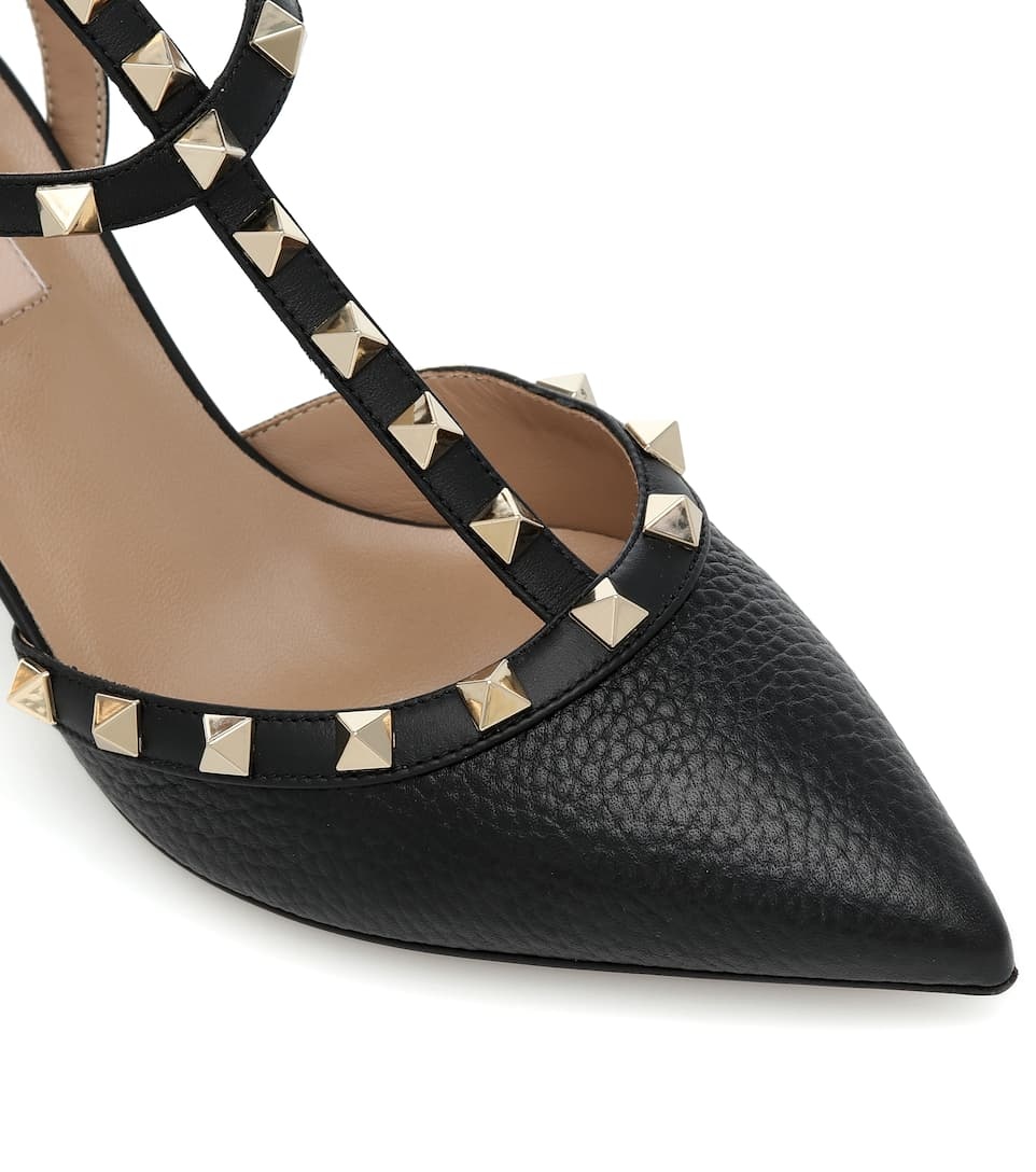 Rockstud leather pumps - 6