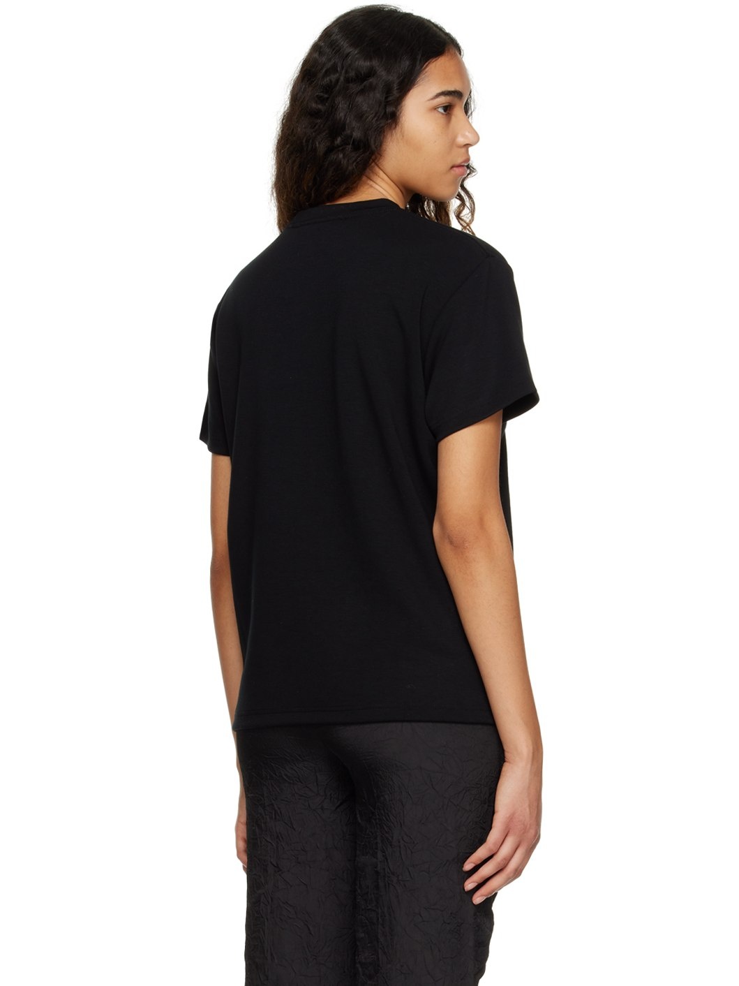 Black 'AB' Embroidered T-Shirt - 3