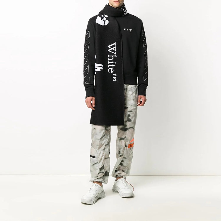 Off-White Diagonal Stripes Logo Pullover Men Black OMBA025F20FLE0011001 - 2