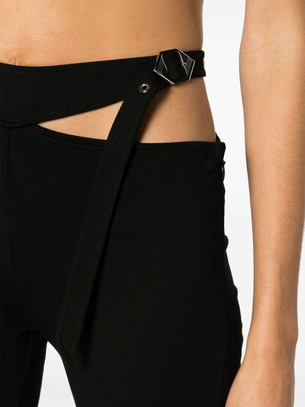 cut-out flared trousers - 5