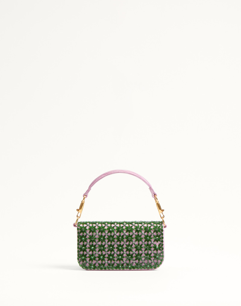 VALENTINO GARAVANI LOCÒ SMALL SHOULDER BAG EMBROIDERED WITH JEWEL LOGO 5