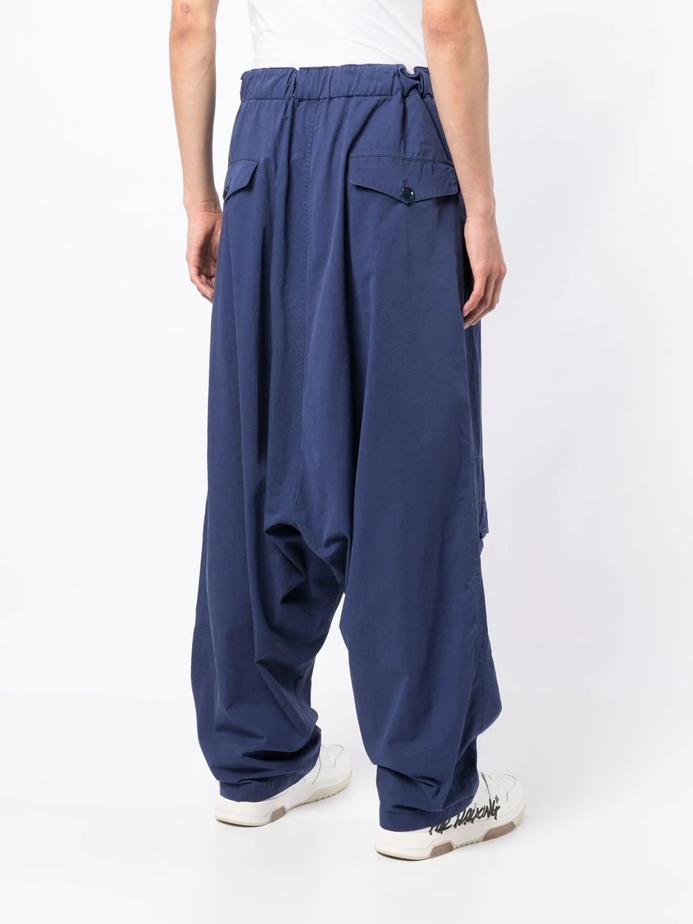 drop-waist tapered trousers - 4