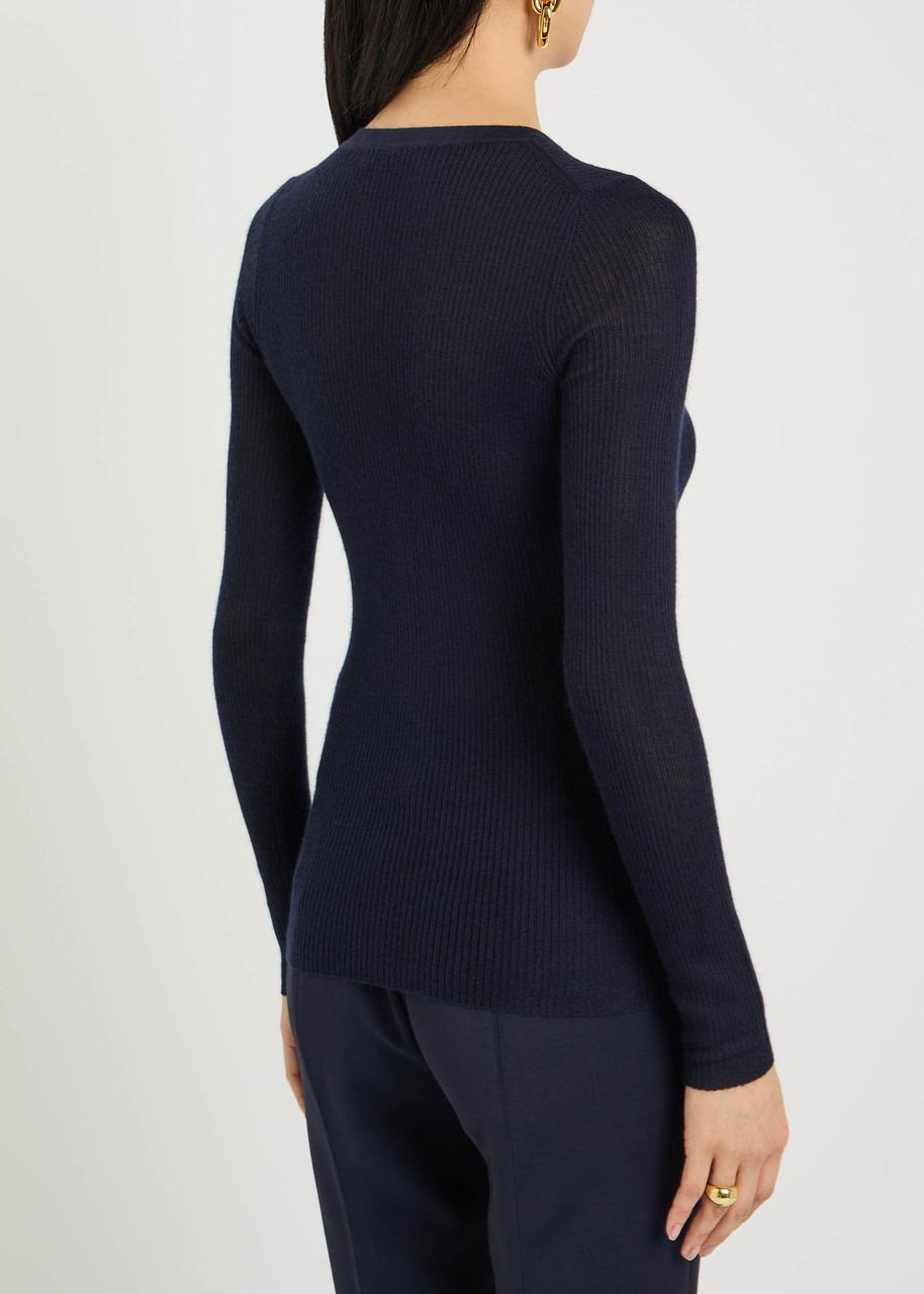 Gabriela Hearst Julian Henley Cashmere and Silk-blend top - 3