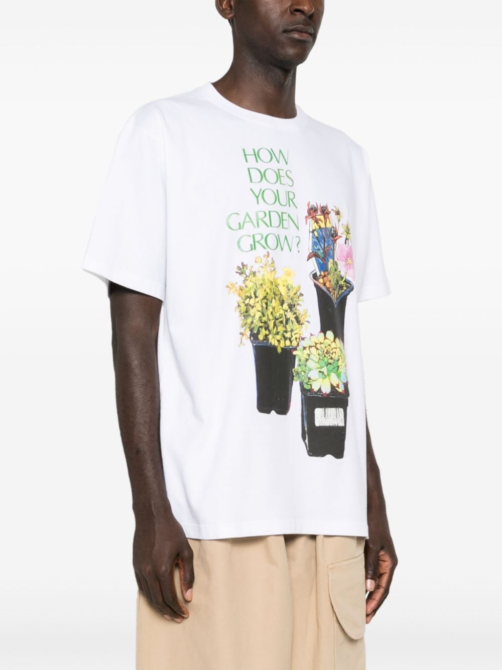 floral-print organic cotton T-shirt - 3