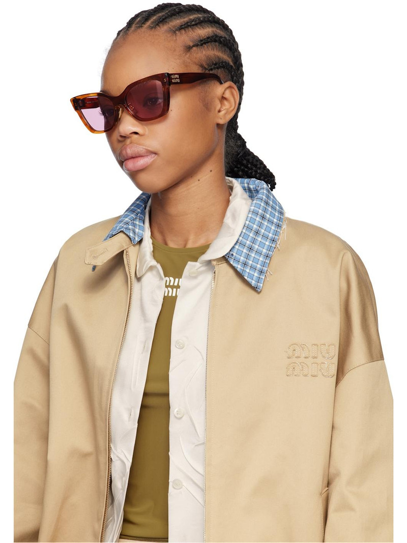 Brown Cat Eye Acetate Sunglasses 4