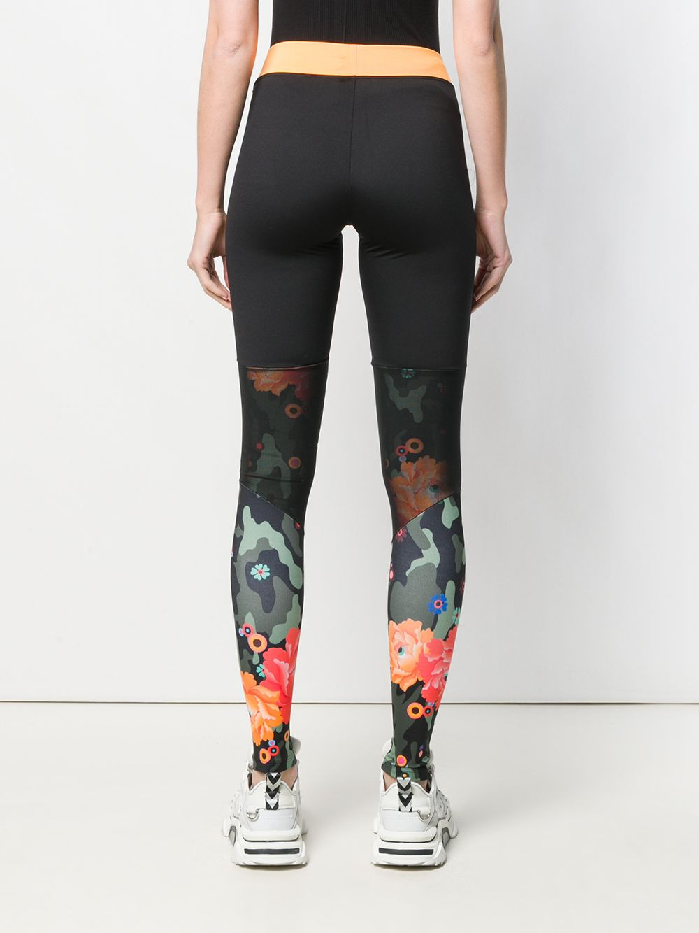 contrast waistband leggings - 4