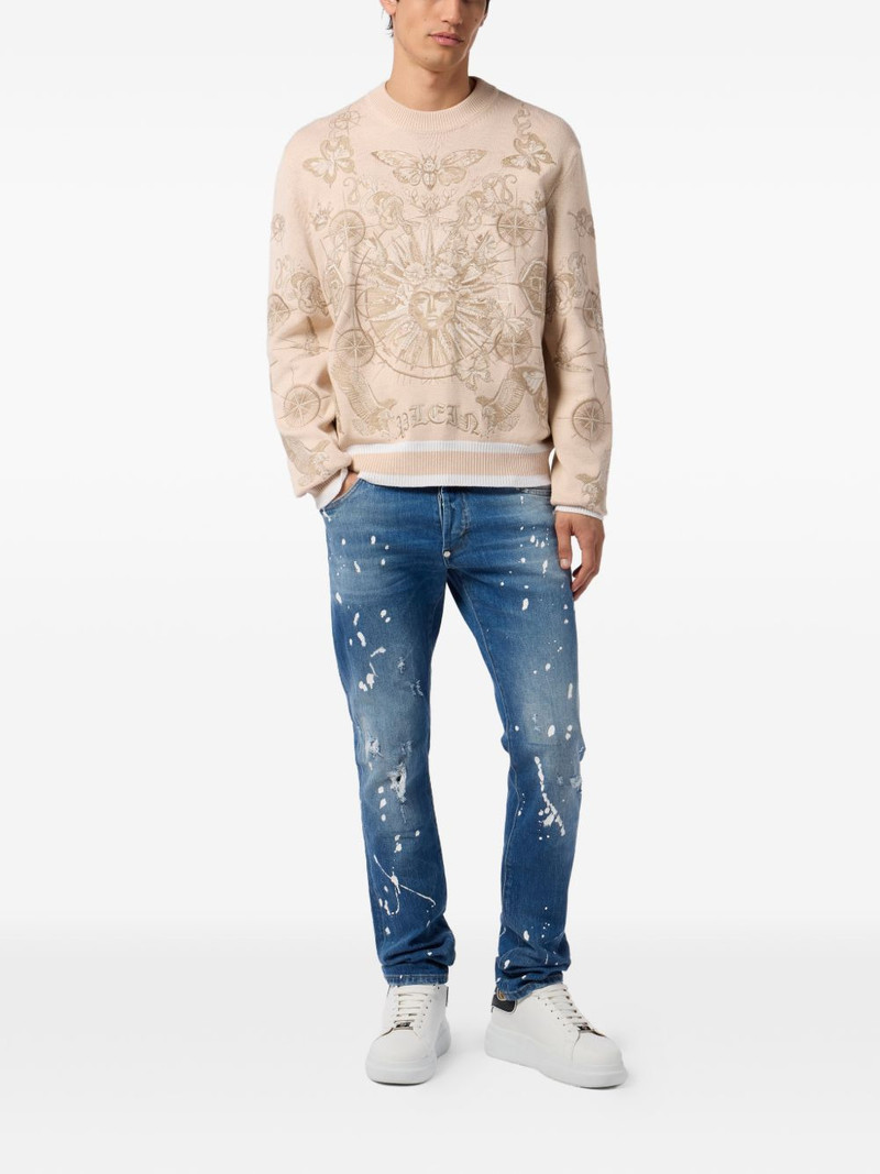 PHILIPP PLEIN tattoo round-neck sweater outlook