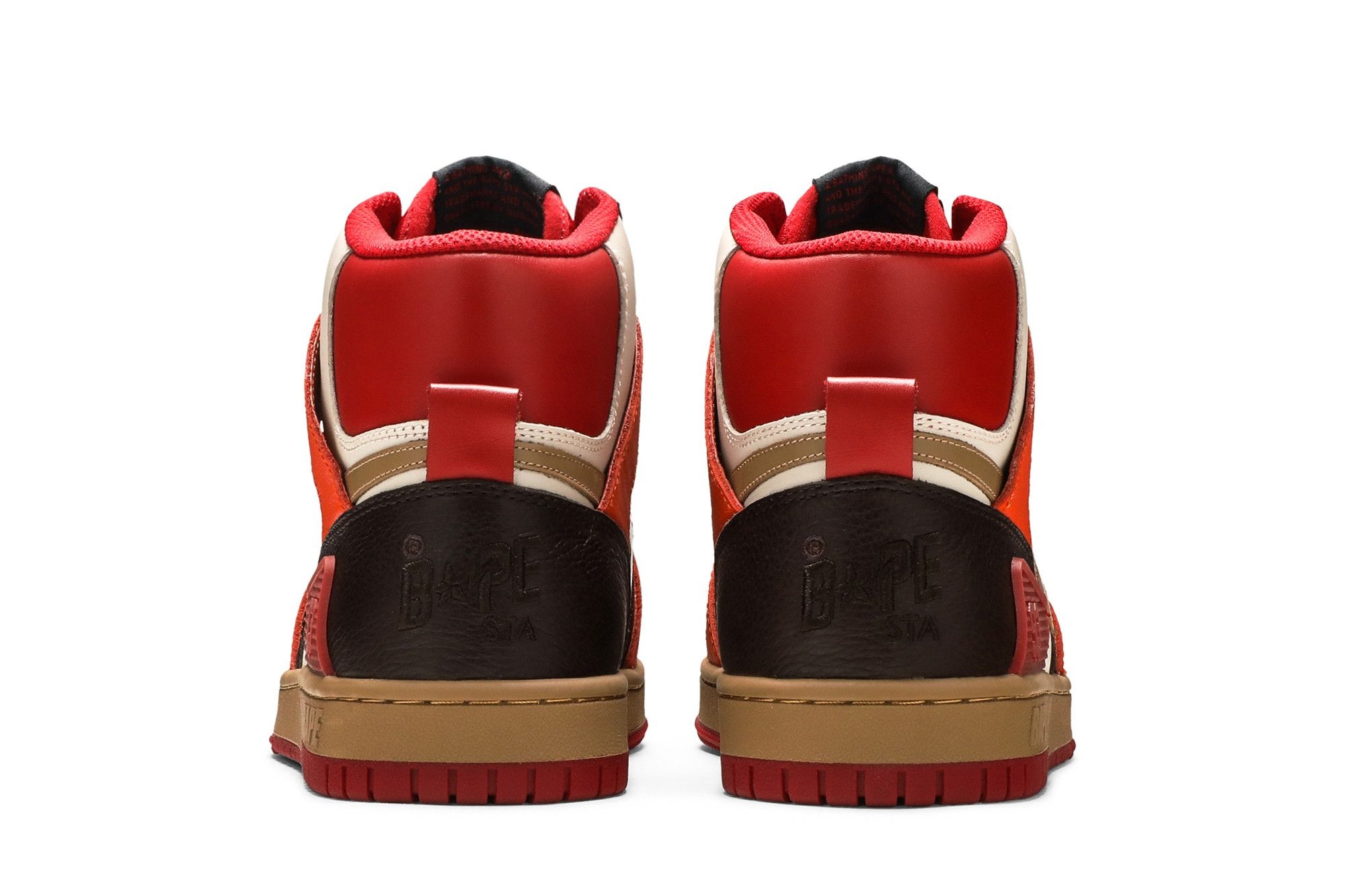 Bape Sta 93 HI 'Red Orange Light Sand' - 6