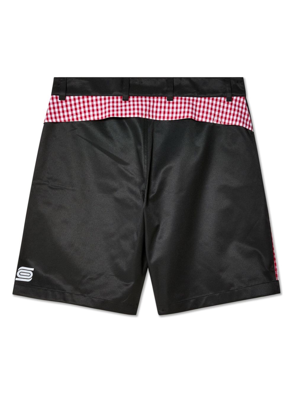 gingham-print shorts - 2