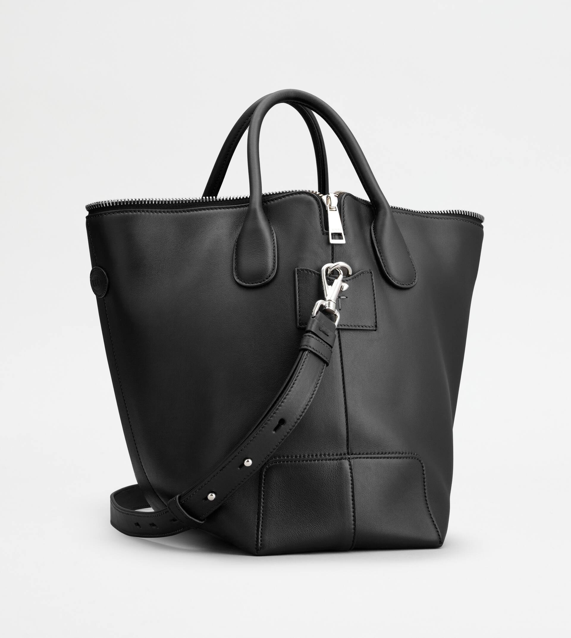 TOD'S DI BAG SWING IN LEATHER MEDIUM - BLACK - 2