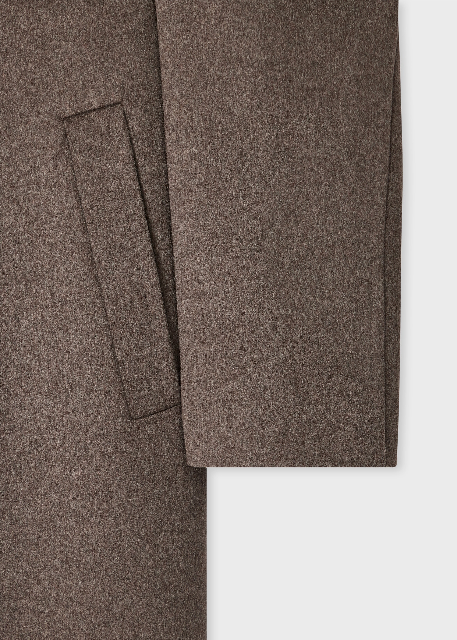 Taupe Wool-Cashmere Overcoat - 3