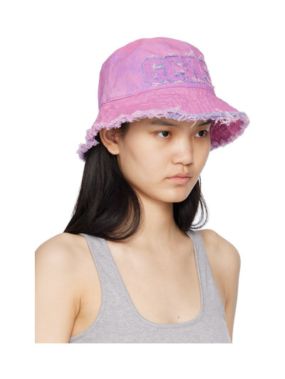 GCDS Pink Distressed Bucket Hat outlook