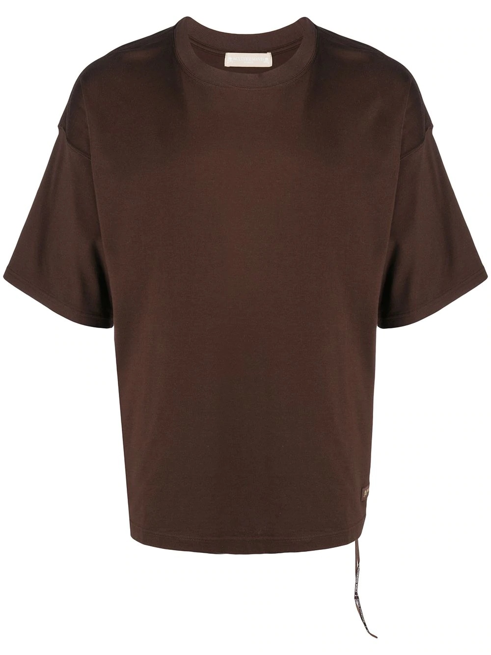 brown graphic-print t-shirt - 1