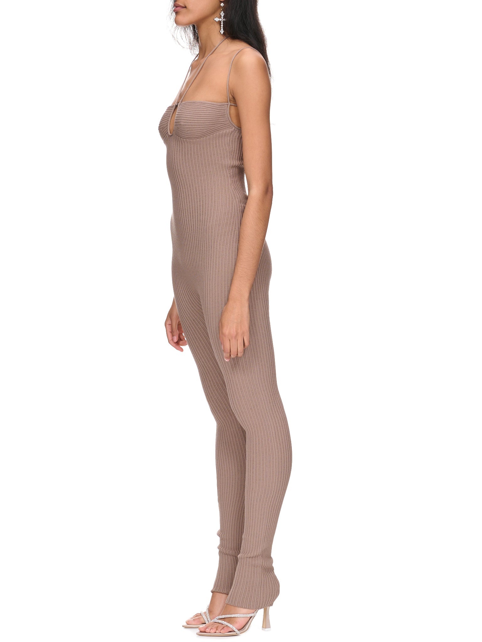 Rib Knit Jumpsuit - 2