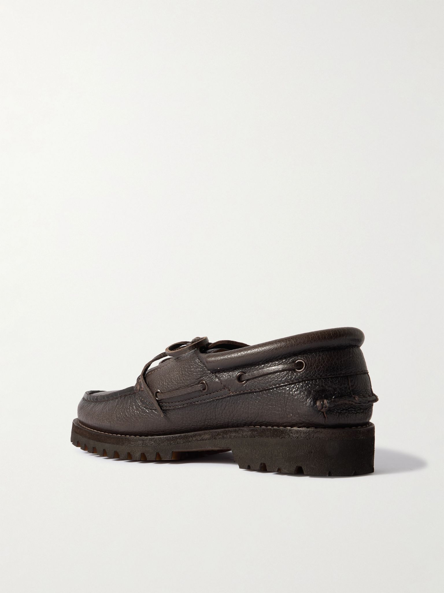 Heritage Flexi 001 Full-Grain Deerskin Boat Shoes Dark brown - 4