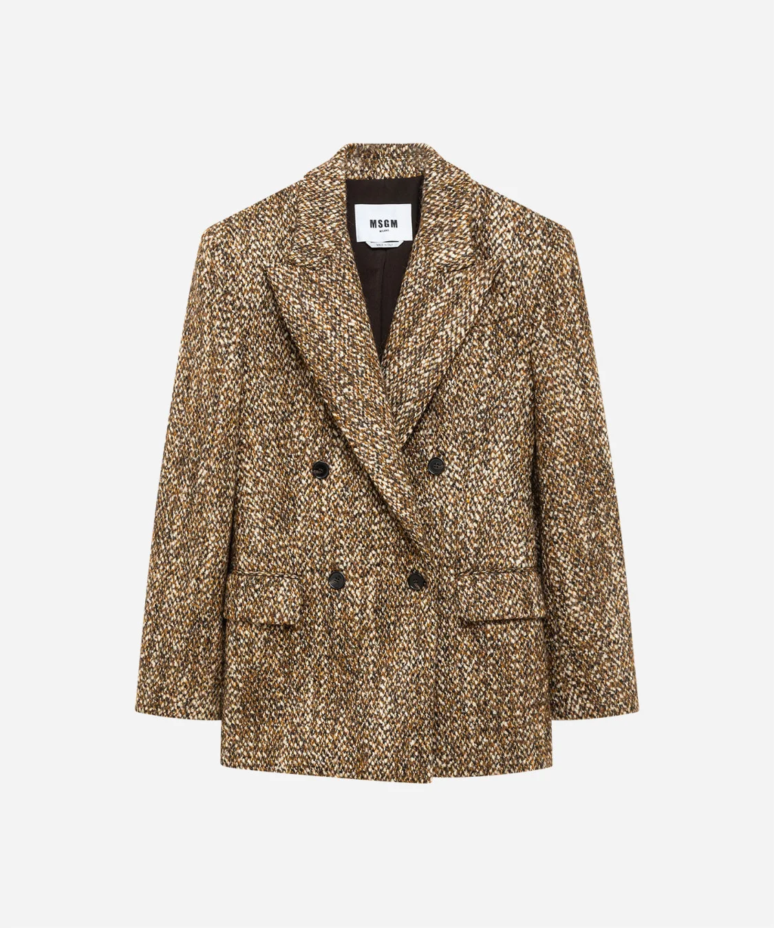 Double-breasted tweed jacket - 1