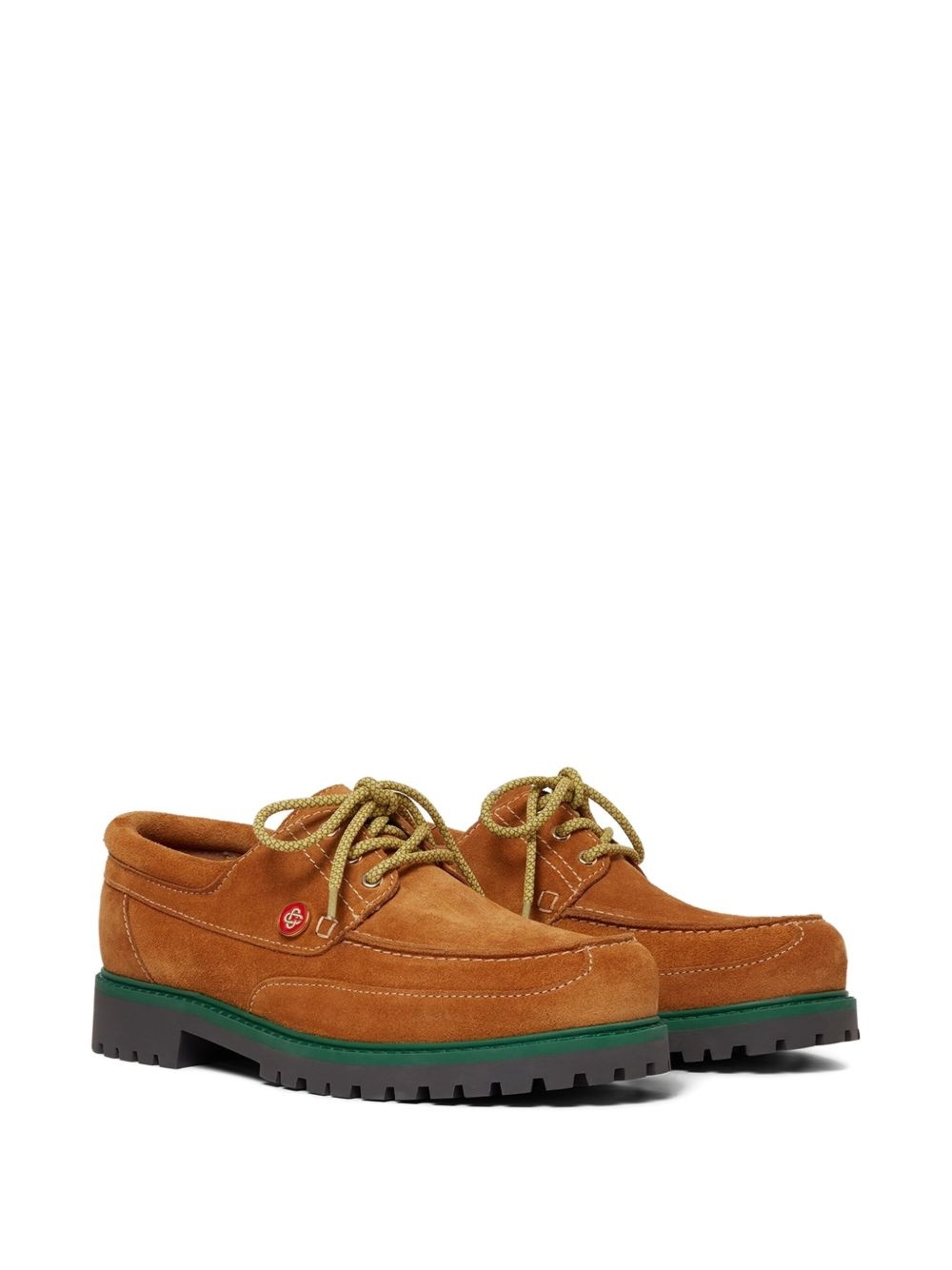 lace-up suede boat shoes - 2