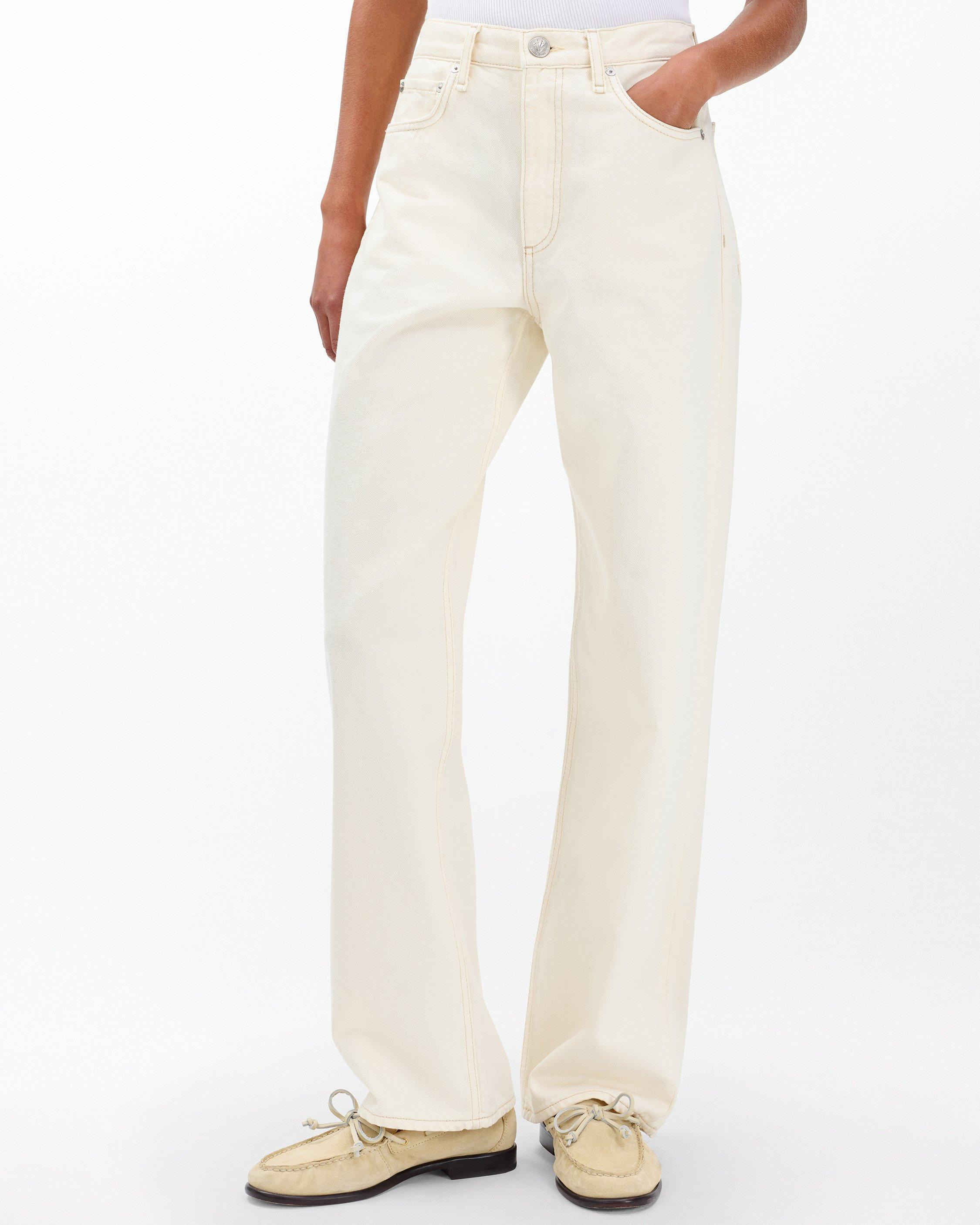 Shea Relaxed Straight Jeans
Vintage Stretch in Ecru - 3