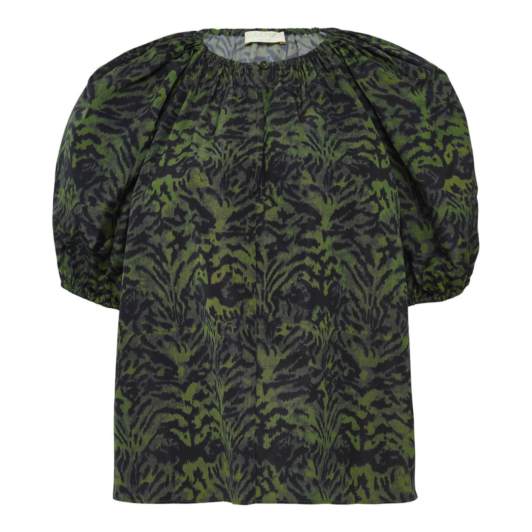 Talie Silk Short Sleeve Blouse - 1