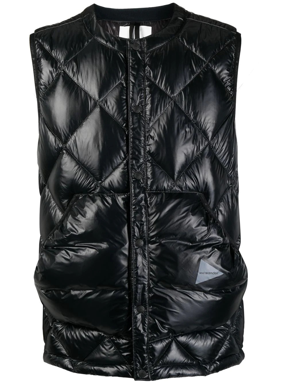 diamond-quilted padded gilet - 1
