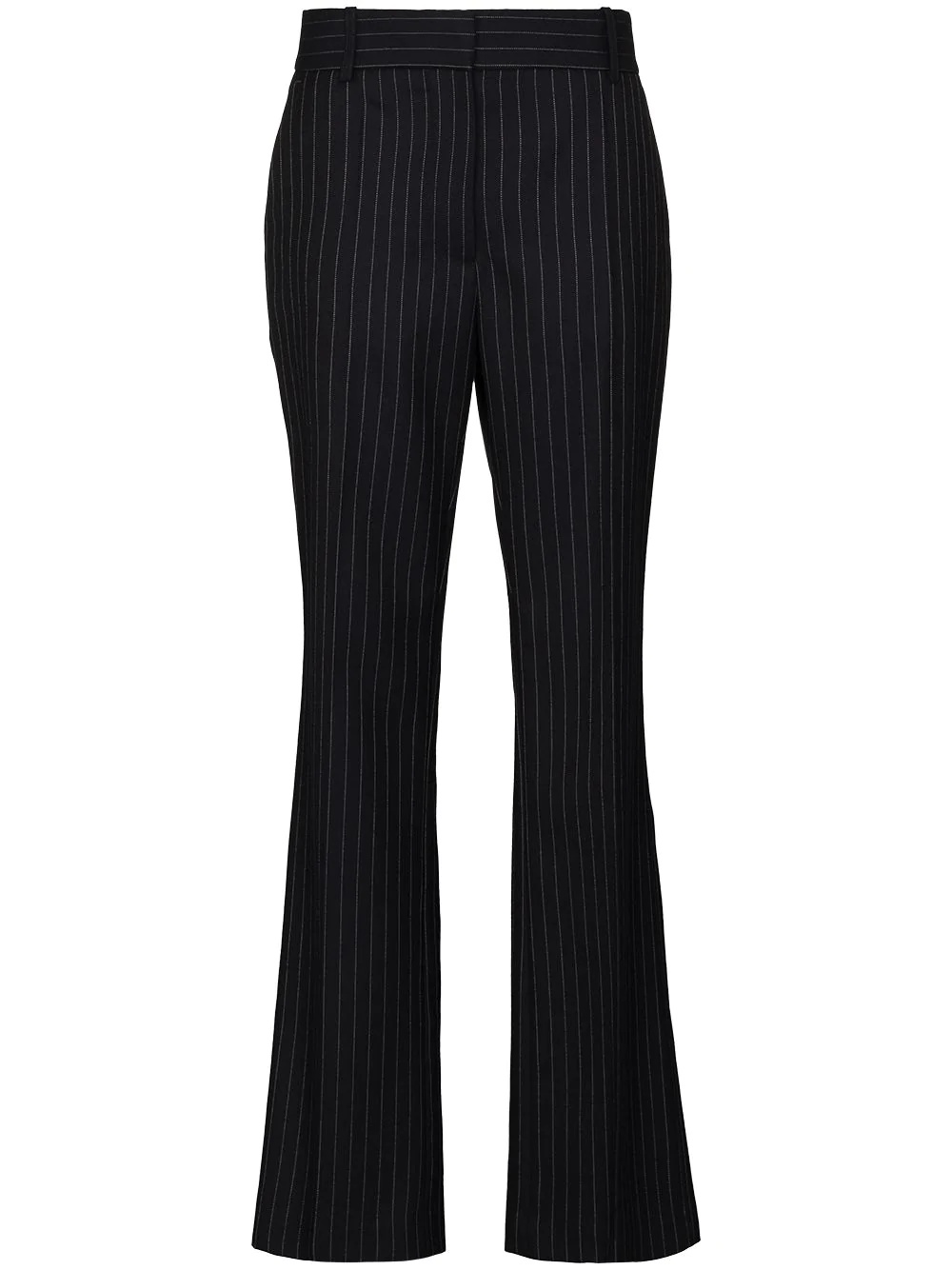 high-waisted wool flared trousers - 1