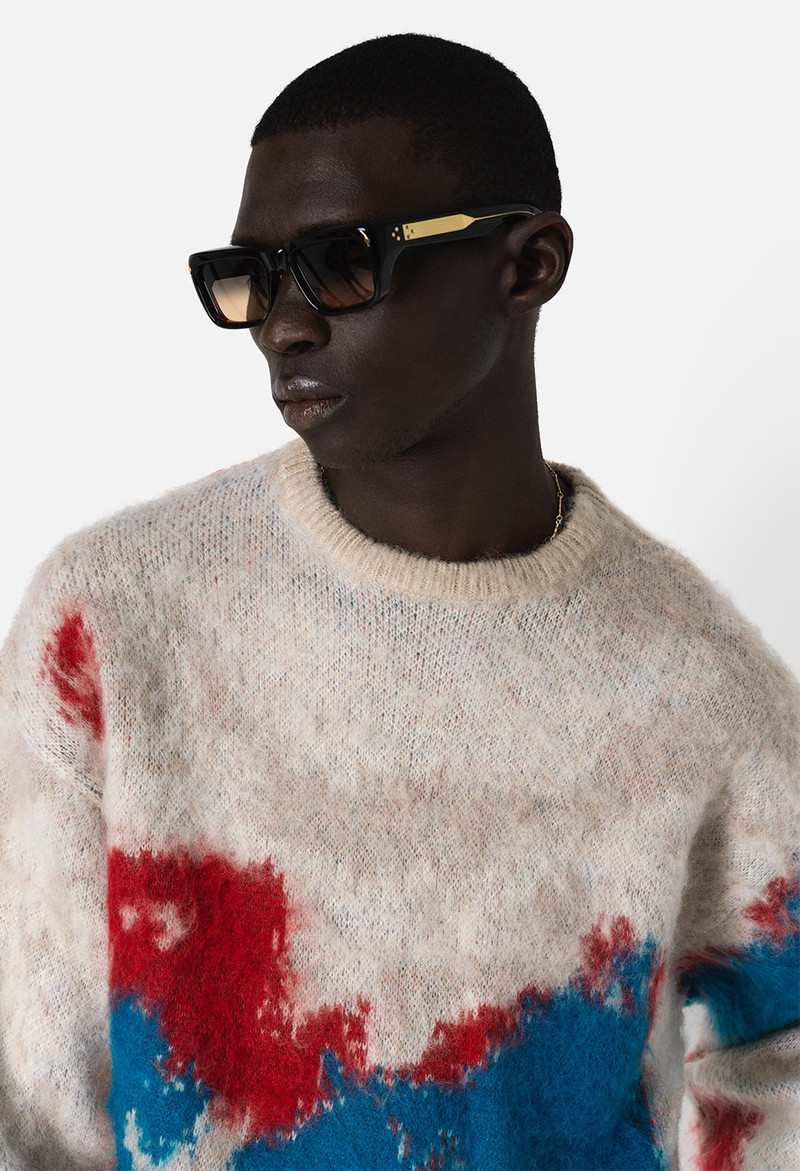 MOHAIR JACQUARD CREW 7