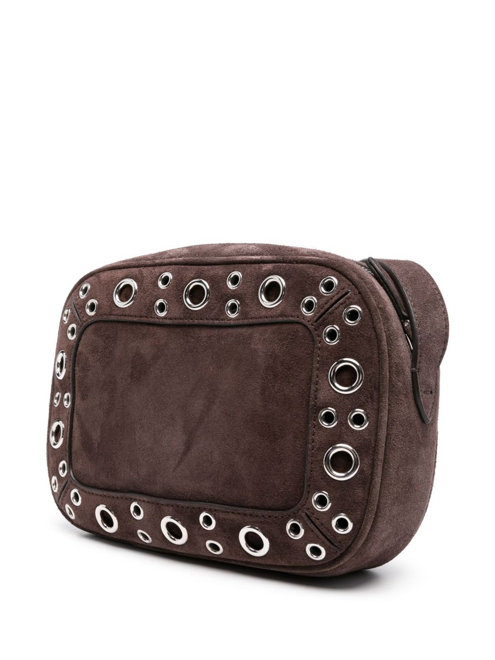 Nellcote eyelet-embellished suede shoulder bag - 3