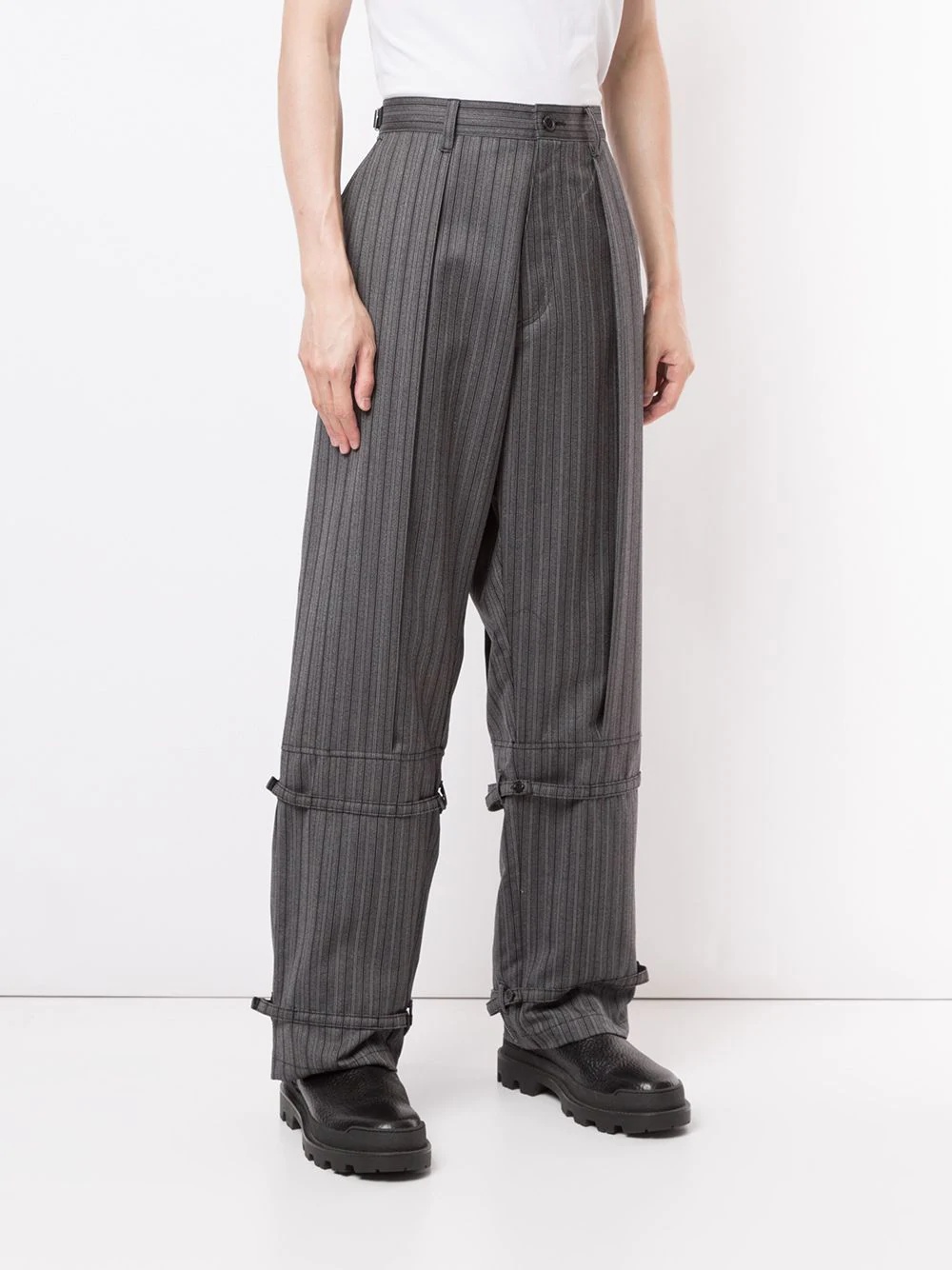 pinstriped tailored trousers - 3