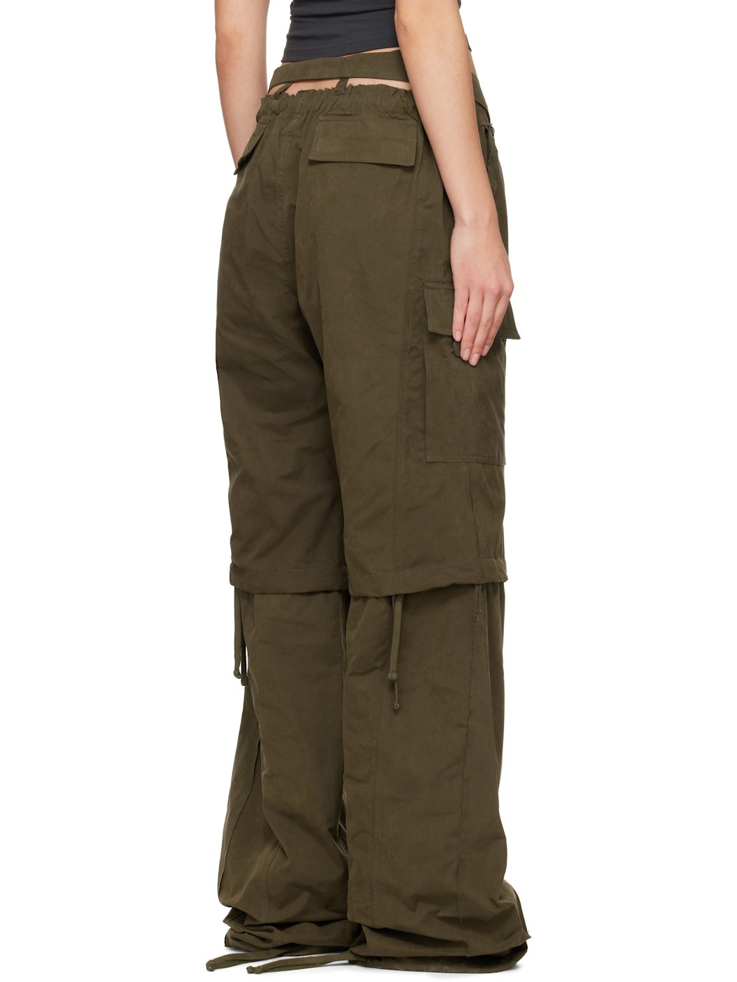 Khaki Baggy Cargo Pants - 3