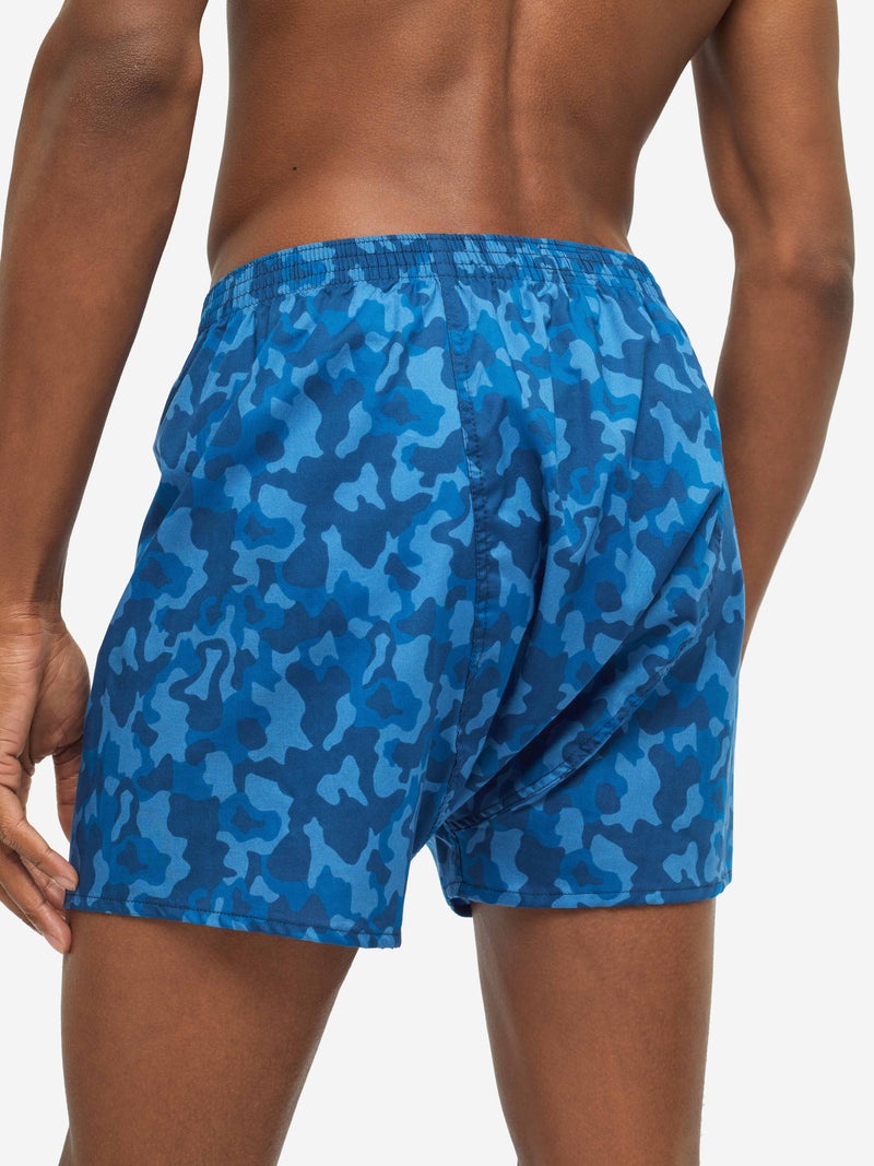 Men's Classic Fit Boxers Ledbury 55 Cotton Batiste Blue - 2