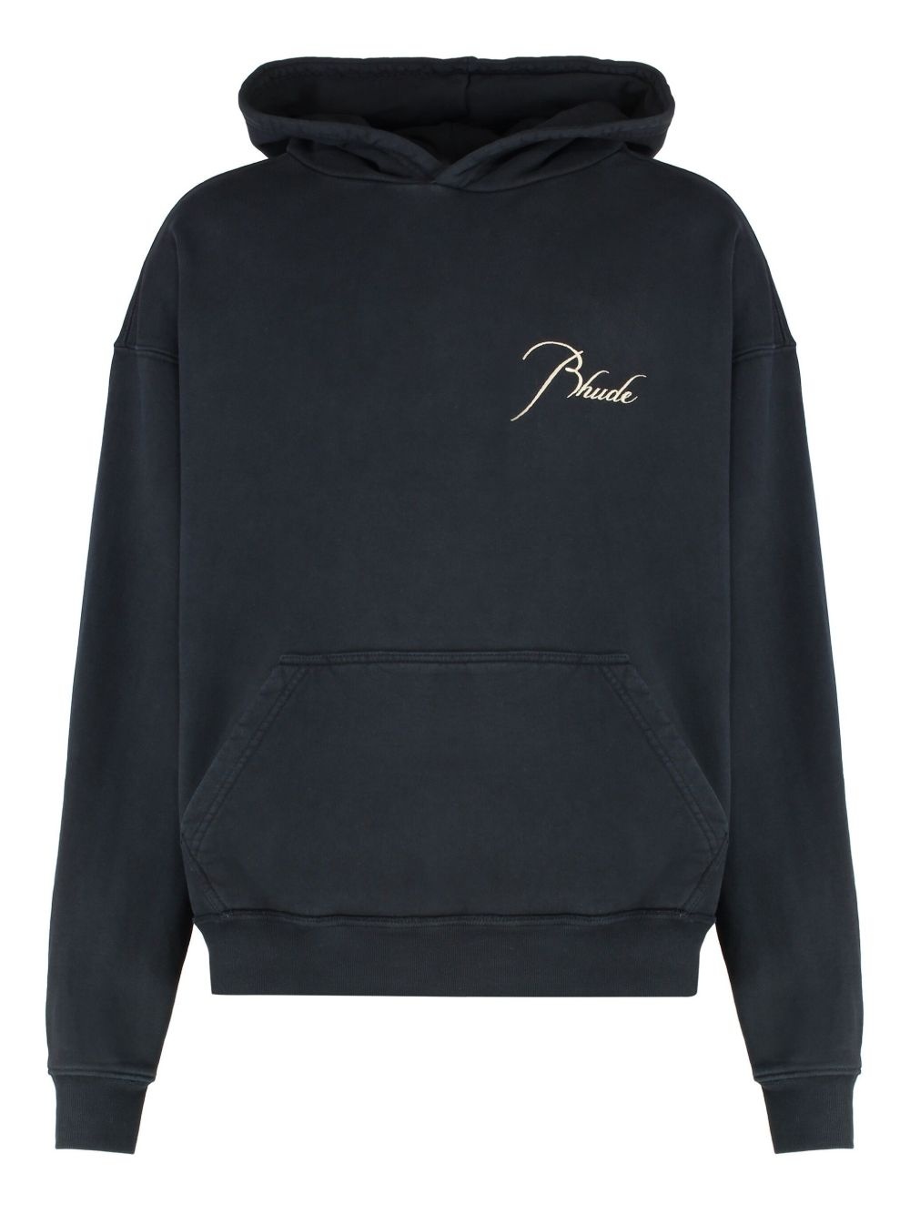 logo-embroidered hoodie - 1