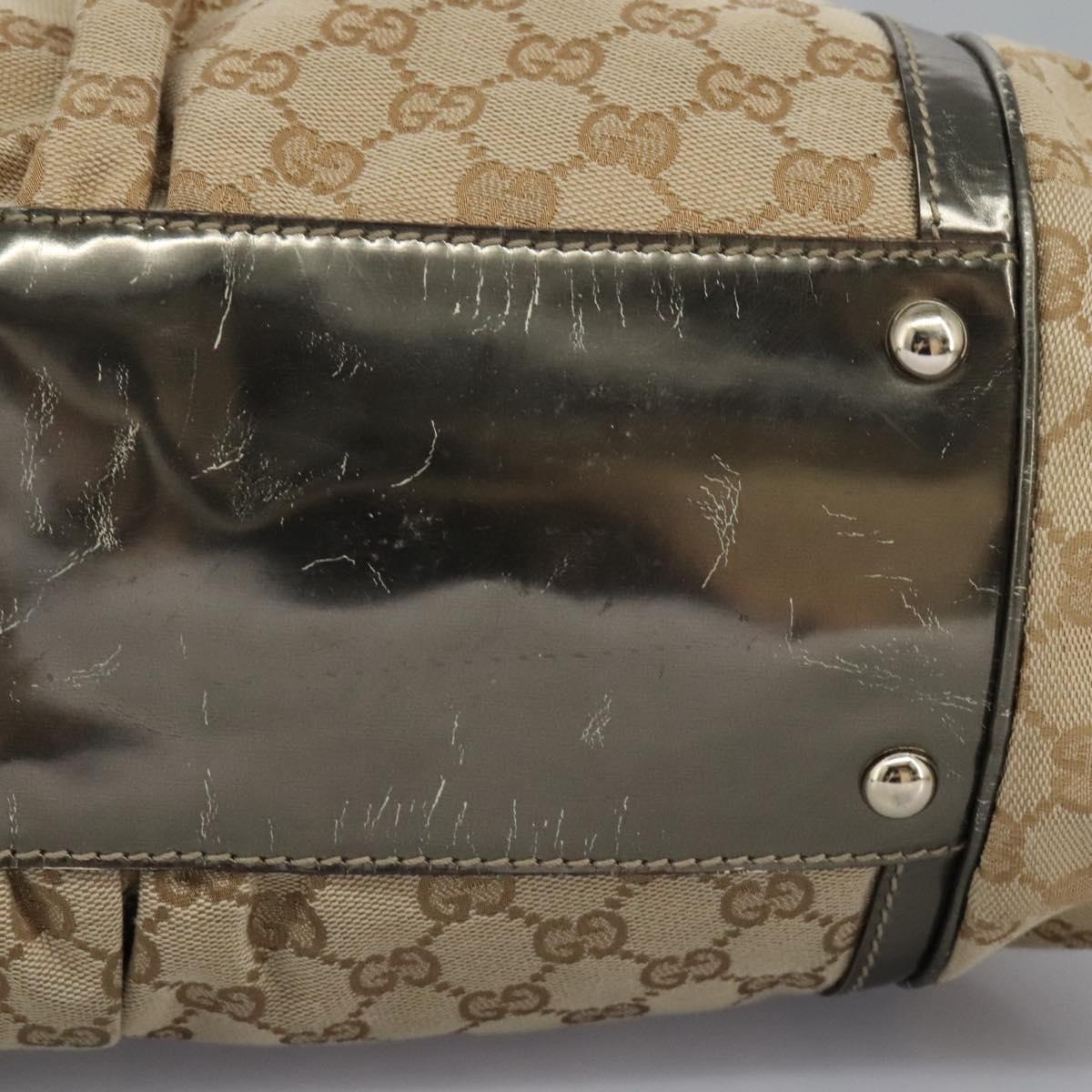GUCCI Bamboo GG Canvas Hand Bag Beige - 6