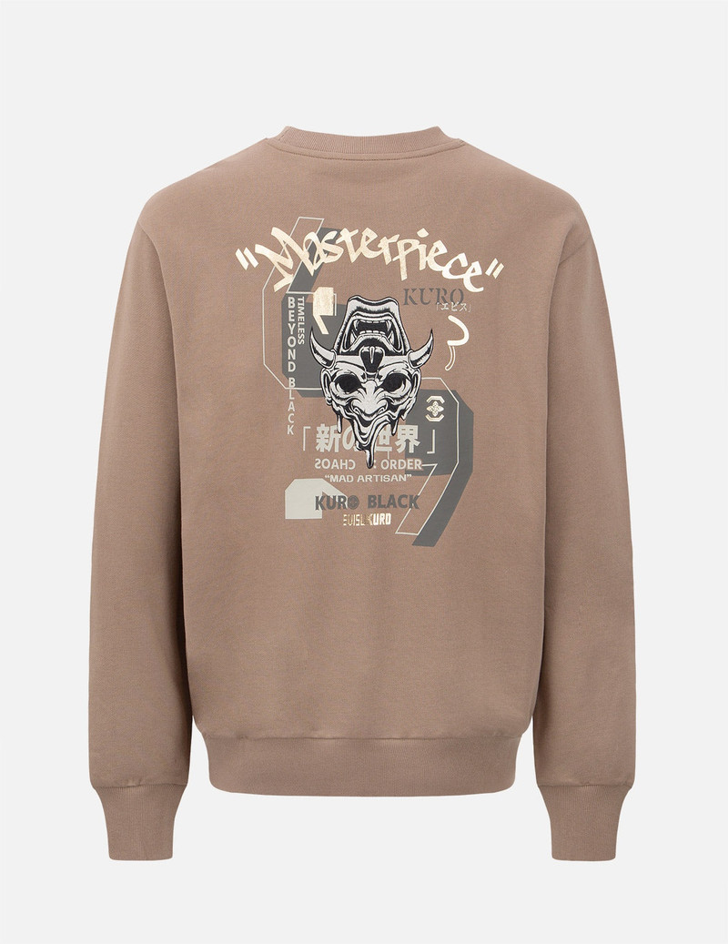 EVISU Melting Hannya Skull Embroidered Sweatshirt outlook