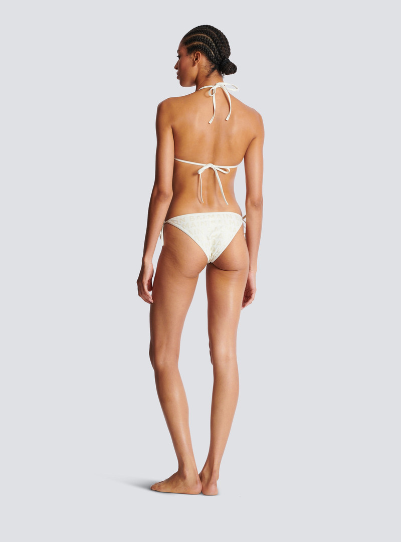 Two-piece swimsuit with Balmain logos 4