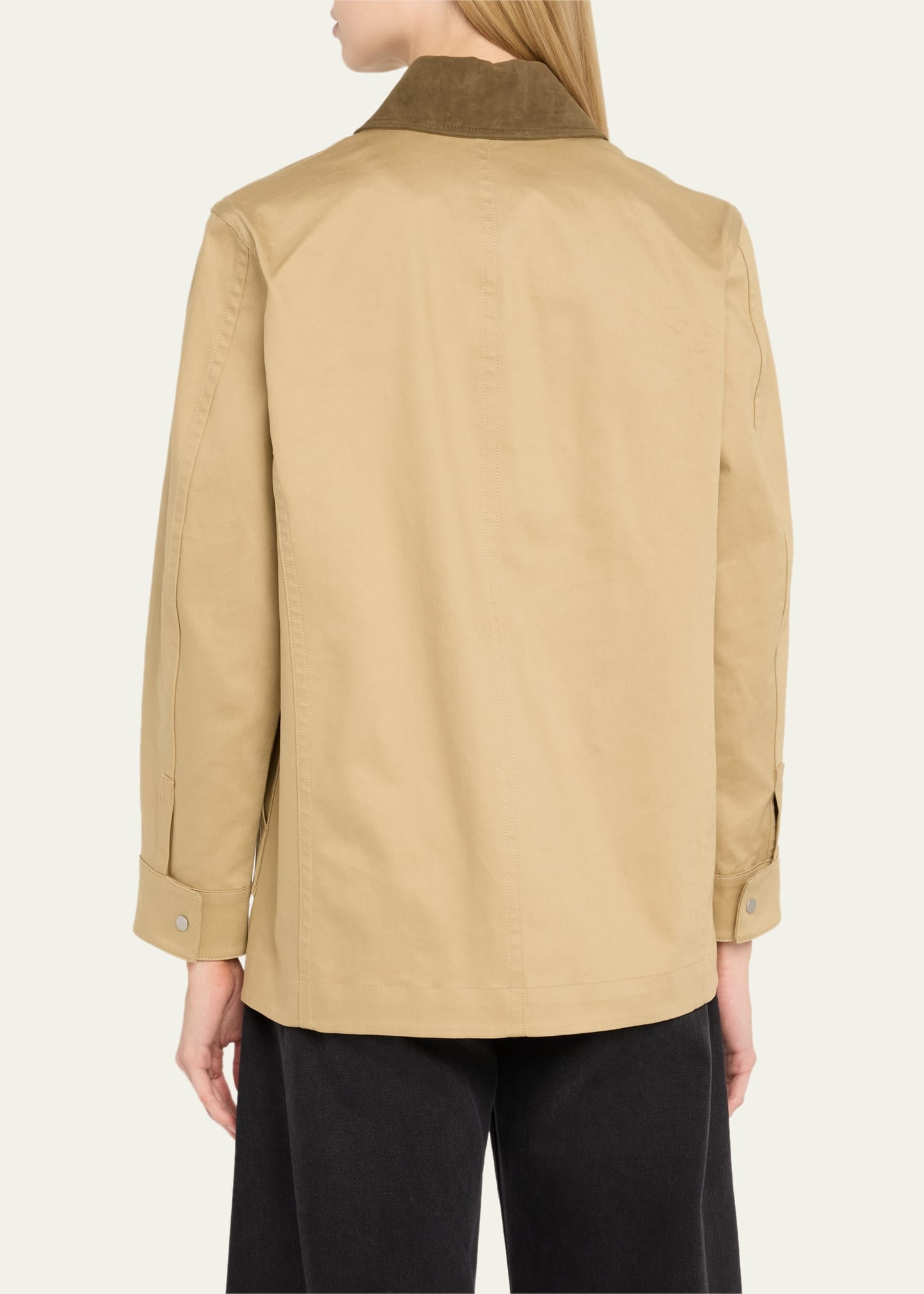 Suede Collar Utility Jacket - 3