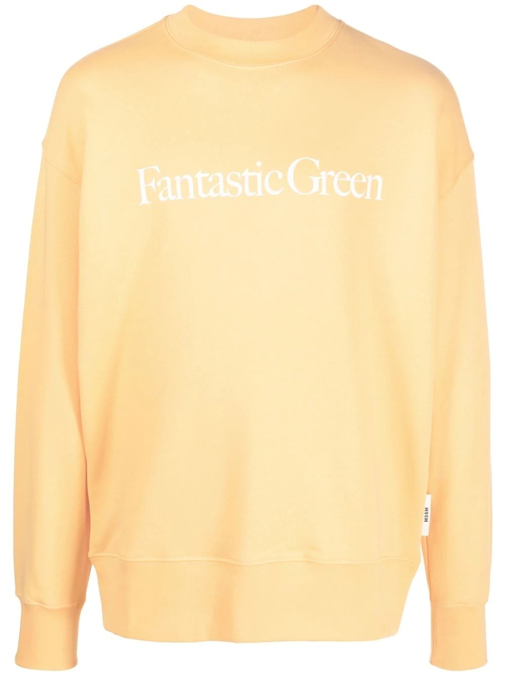 organic cotton text-print sweatshirt - 1