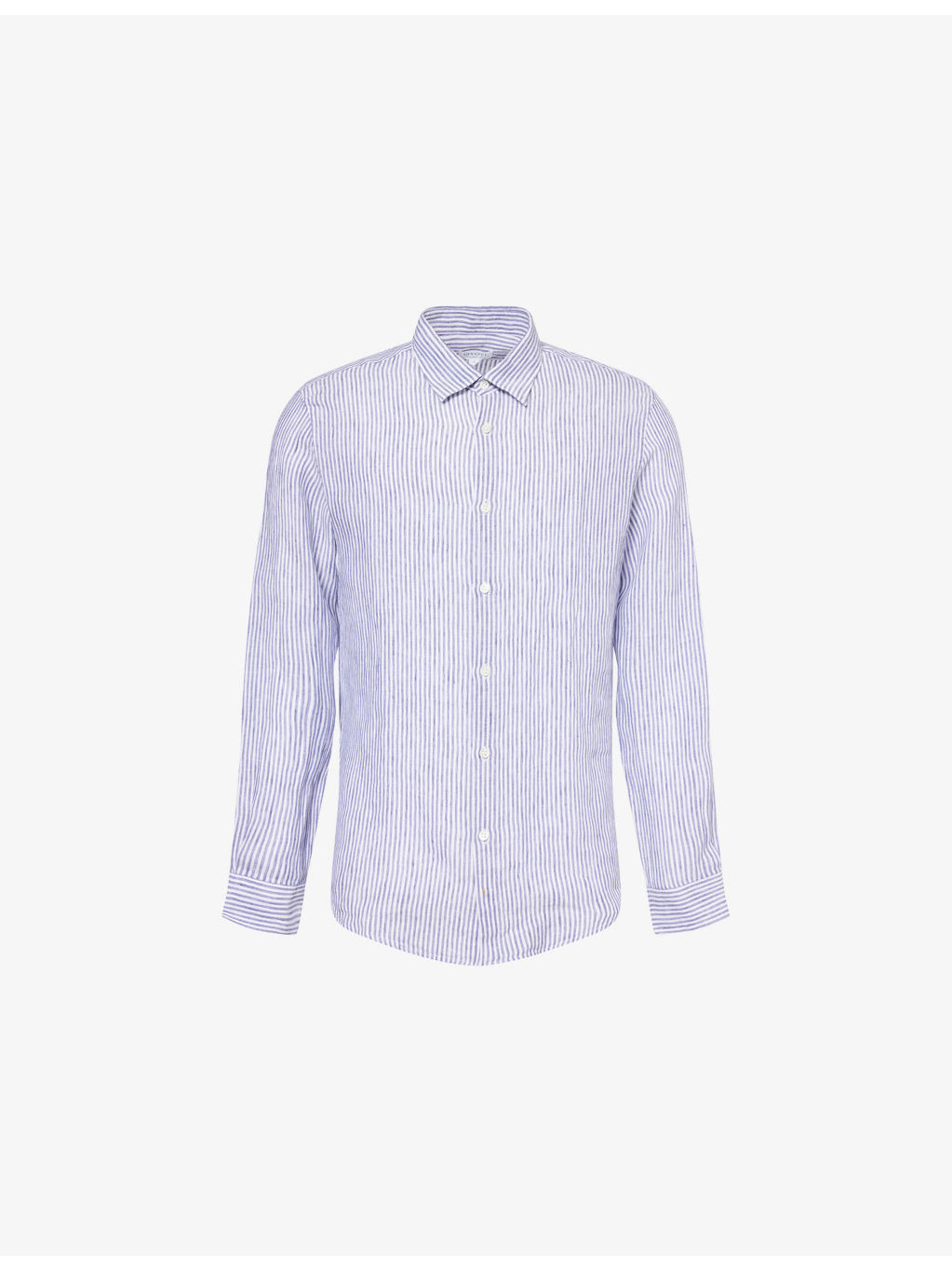 Striped Relaxed-Fit Linen Shirt - 1