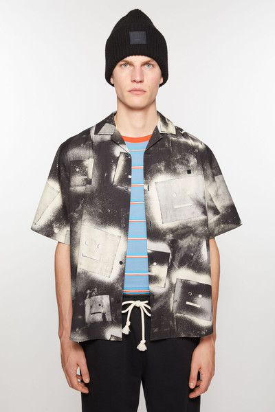 Acne Studios Printed button-up shirt - Black/white outlook